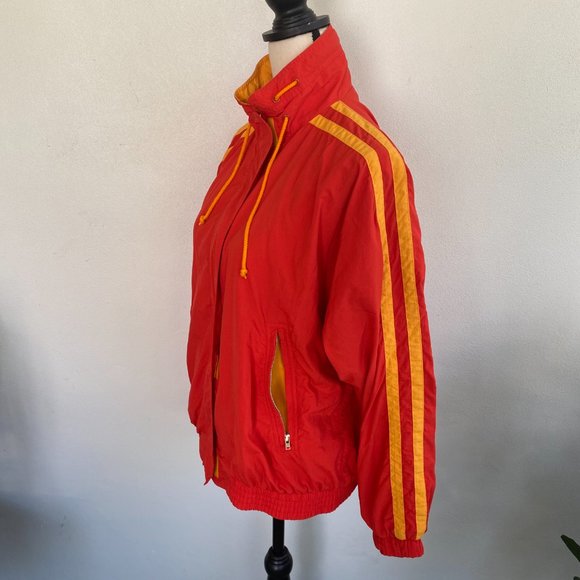 Vintage Red & Yellow Windbreaker Bomber Jacket - Picture 3 of 11